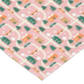 Weihnachtsstadt - Urlaubsplanmuster Tischdecke (Schrägansicht)