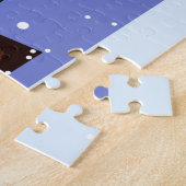 Weihnachtsstadtbild mit Straßenlaterne, Baum und G Puzzle (Seite)