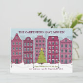 Weihnachtsstädtchen-Wohnkarte Einladung (Stehend Vorderseite)