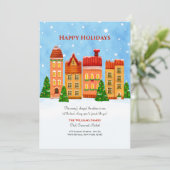 Weihnachtsstädte Neue Zuhause-Urlaubskarte Feiertagskarte (Stehend Vorderseite)