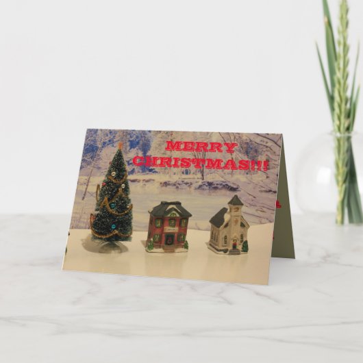 Weihnachtsstadtweihnachtskarte Feiertagskarte (Vorderseite)