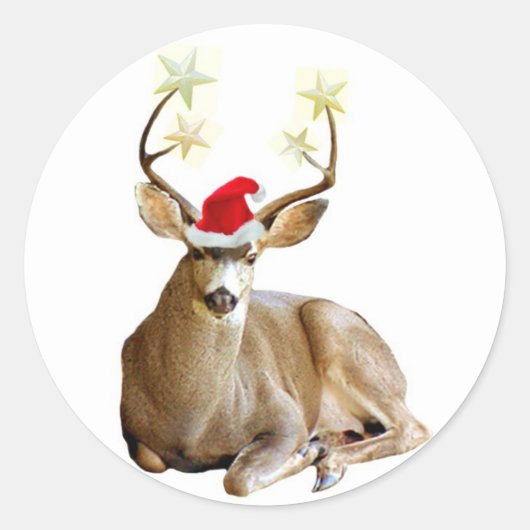 Weihnachtsstag Runder Aufkleber (Vorderseite)
