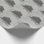 Weihnachtsstall-Geschenk Wrap Geschenkpapier (Ecke)