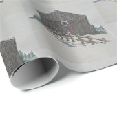 Weihnachtsstall-Geschenk Wrap Geschenkpapier (Rolleneckpunkt)