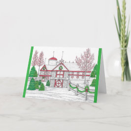 Weihnachtsstall-Grußkarte Dankeskarte