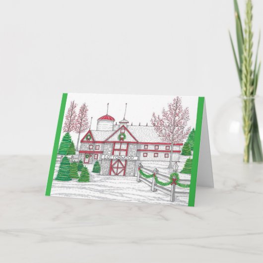 Weihnachtsstall-Grußkarte Dankeskarte (Vorderseite)