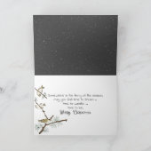 Weihnachtsstall in Schneeflocken Karte (Innenseite)