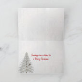 Weihnachtsstall mit roten Türen Karte (Innenseite)