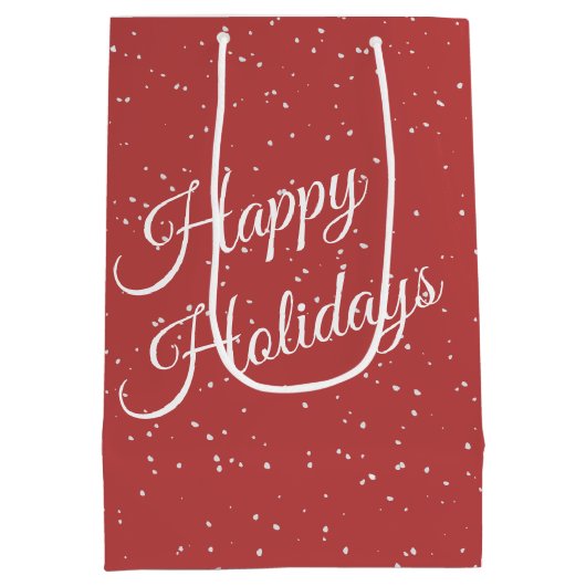 Weihnachtsstall mit Schneemann Mittlere Geschenktüte (Rückseite)