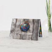 Weihnachtsstall Weihnachtskarte 5"x7" Dankeskarte (Rückseite)