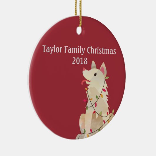 Weihnachtsstämme Keramik Ornament (Rechts)