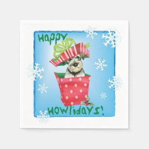 Weihnachtsstandard Schnauzer Serviette