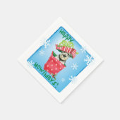 Weihnachtsstandard Schnauzer Serviette (Ecke)