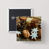 Weihnachtsstangen und Sterne Button (Vorne & Hinten)
