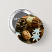 Weihnachtsstangen und Sterne Button (Vorne & Hinten)
