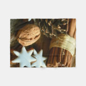Weihnachtsstangen und Sterne Fleecedecke (Vorderseite (Horizontal))