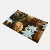 Weihnachtsstangen und Sterne Fußmatte (Schrägansicht)