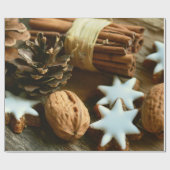 Weihnachtsstangen und Sterne Geschenkpapier (Flach)