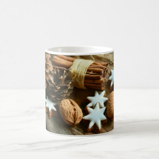 Weihnachtsstangen und Sterne Kaffeetasse (Mittel)