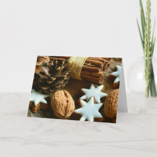 Weihnachtsstangen und Sterne Karte
