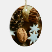 Weihnachtsstangen und Sterne Keramik Ornament (Rechts)