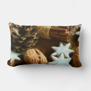 Weihnachtsstangen und Sterne Lendenkissen