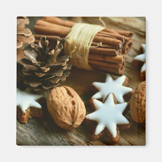 Weihnachtsstangen und Sterne Magnet (Vorne)