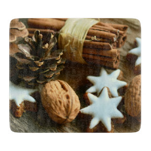 Weihnachtsstangen und Sterne Schneidebrett