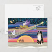 Weihnachtsstar - Australischer Schäferhund (Tri) Feiertagspostkarte (Vorne/Hinten)