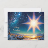 Weihnachtsstar, bezaubernde Winterlandschaft in de Feiertagskarte (Vorderseite)