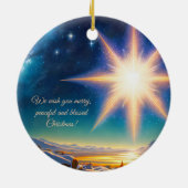 Weihnachtsstar, bezaubernde Winterlandschaft in de Keramik Ornament (Hinten)