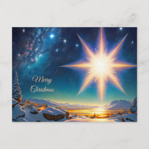 Weihnachtsstar, bezaubernde Winterlandschaft in de Postkarte
