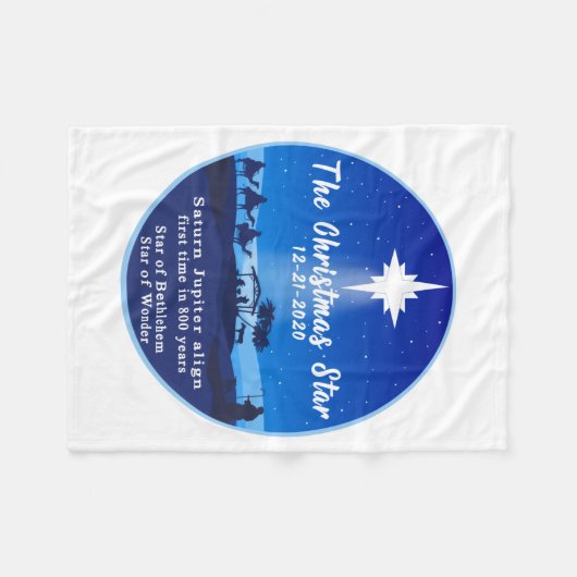 Weihnachtsstar Fleecedecke (Vorderseite (Horizontal))