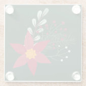 Weihnachtsstar Glasuntersetzer (Rückseite)