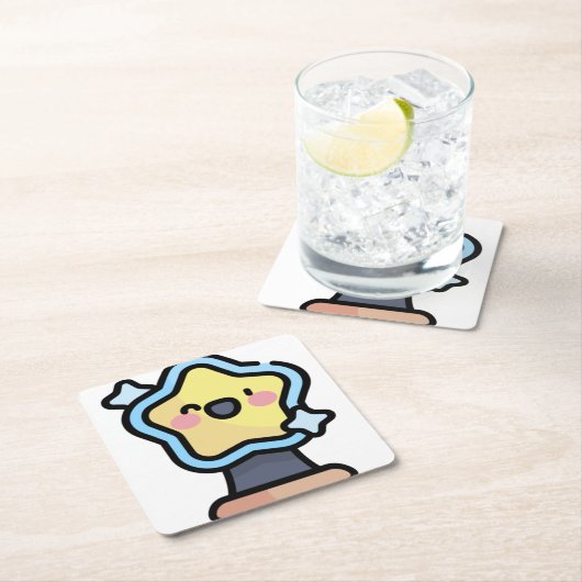 Weihnachtsstar Rechteckiger Pappuntersetzer (Vor Ort)