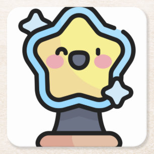 Weihnachtsstar Rechteckiger Pappuntersetzer