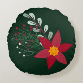 Weihnachtsstar Rundes Kissen