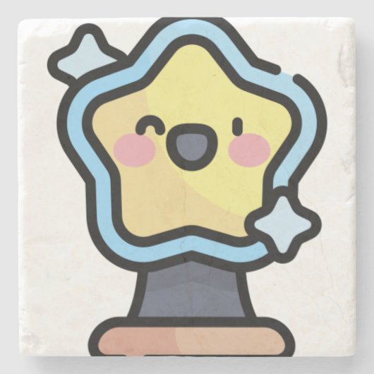 Weihnachtsstar Steinuntersetzer (Vorderseite)