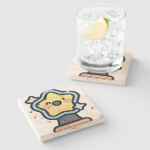 Weihnachtsstar Steinuntersetzer (Seitenansicht)