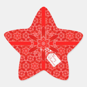 Weihnachtsstar Stern-Aufkleber
