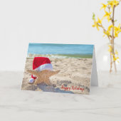 Weihnachtsstarfisch im Sand Karte (Gelbe Blume)