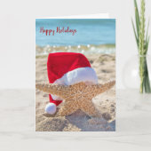 Weihnachtsstarfisch im Sand Karte (Vorderseite)