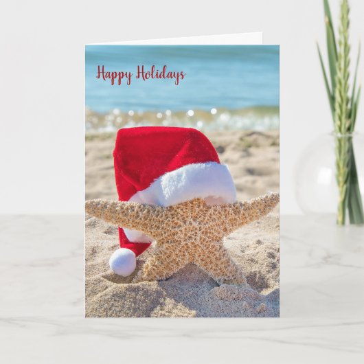 Weihnachtsstarfisch im Sand Karte (Vorderseite)