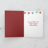 Weihnachtsstarfisch im Schieferwasser Feiertagskarte (Innenseite)