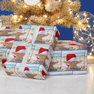 Weihnachtsstarfisch in Sand Geschenkpapier