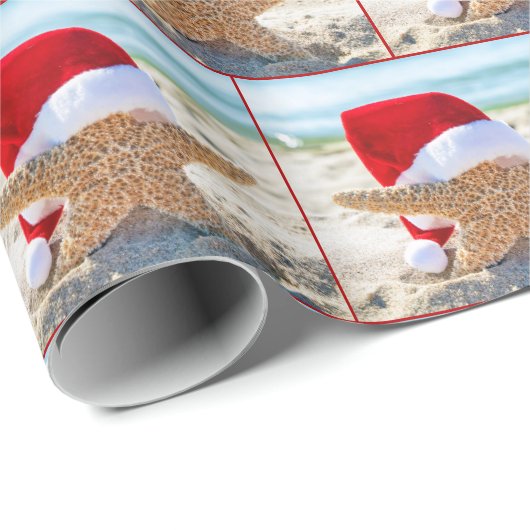 Weihnachtsstarfisch in Sand Geschenkpapier (Rolleneckpunkt)