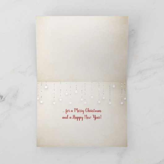 Weihnachtsstarfisch mit Flaschenpost Karte (Innenseite)