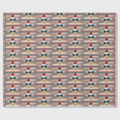 Weihnachtsstarfisch mit Sonnenbrille Geschenkpapier (Flach)