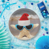 Weihnachtsstarfisch mit Sonnenbrille Pappteller (Party)