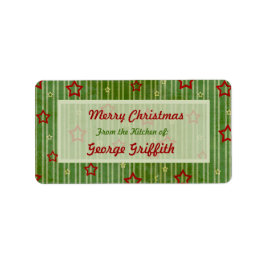 Weihnachtsstars aus der Küche der Labels. Adressaufkleber